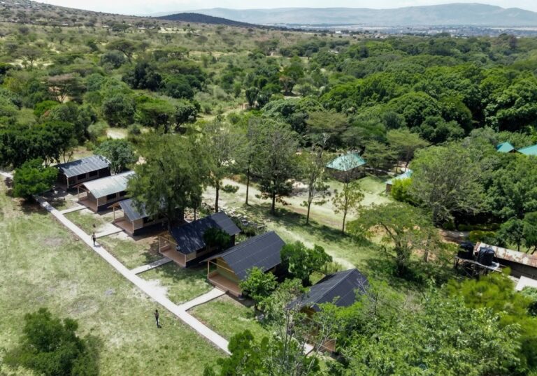 Ariel view of Mara Ntulele Camp