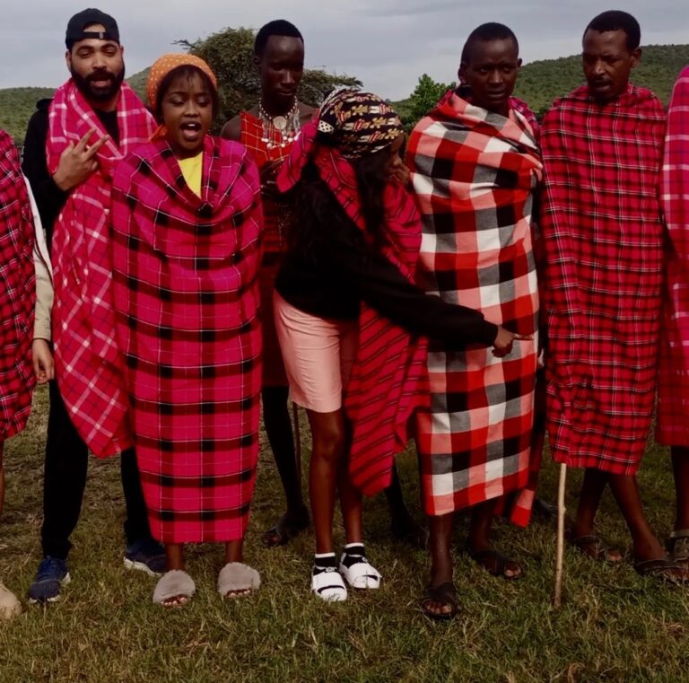 Group of friends with Masai Community