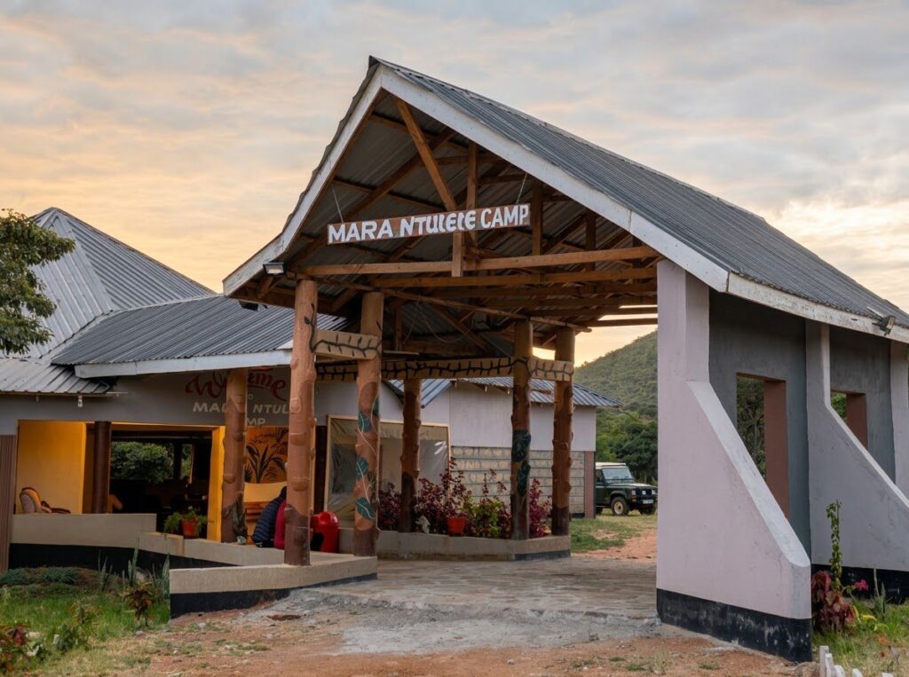 Reception building at Mara Ntulele Camp